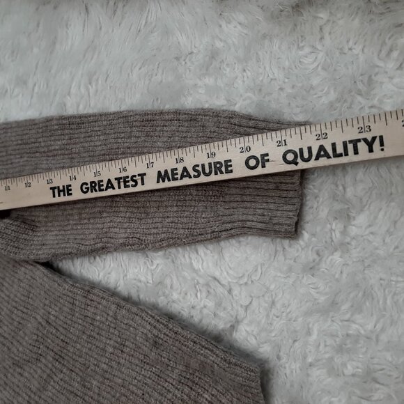 TAHARI Women's Beige Merino Wool Blend Knit Turtle Neck Pullover Sweater Size XL - Picture 6 of 9